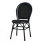 Idle Hour Outdoor Black Bistro Chair Metal Frame Woven Wicker