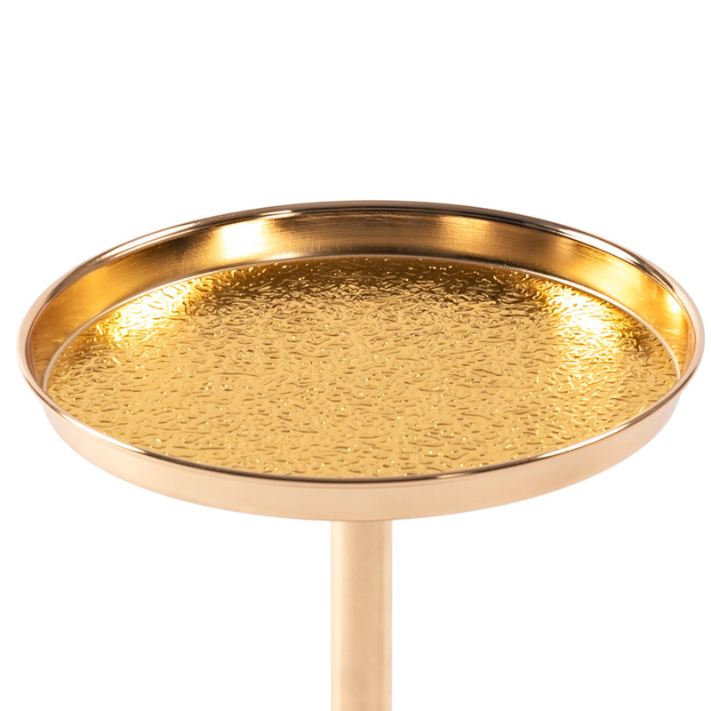 Table d'appoint réglable avec plateau en marbre