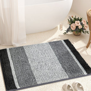 6 different styles of backing for bathroom rugs – Warming and