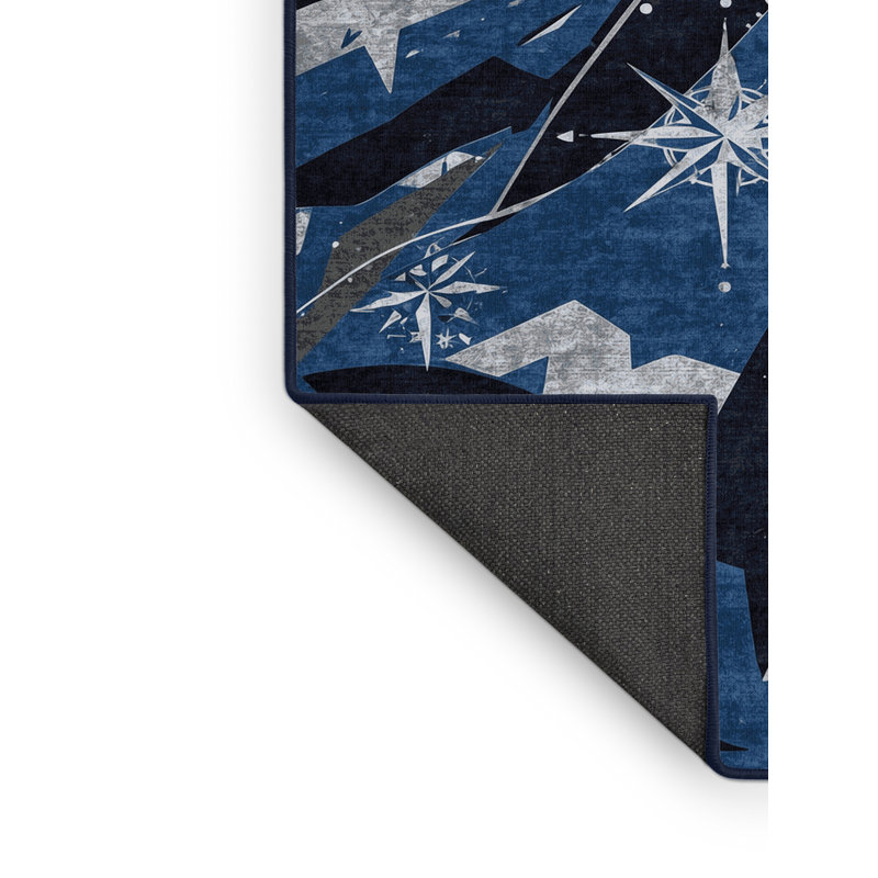 Tapis gris moelleux moelleux et éclectique Vega Space, 7 x 9