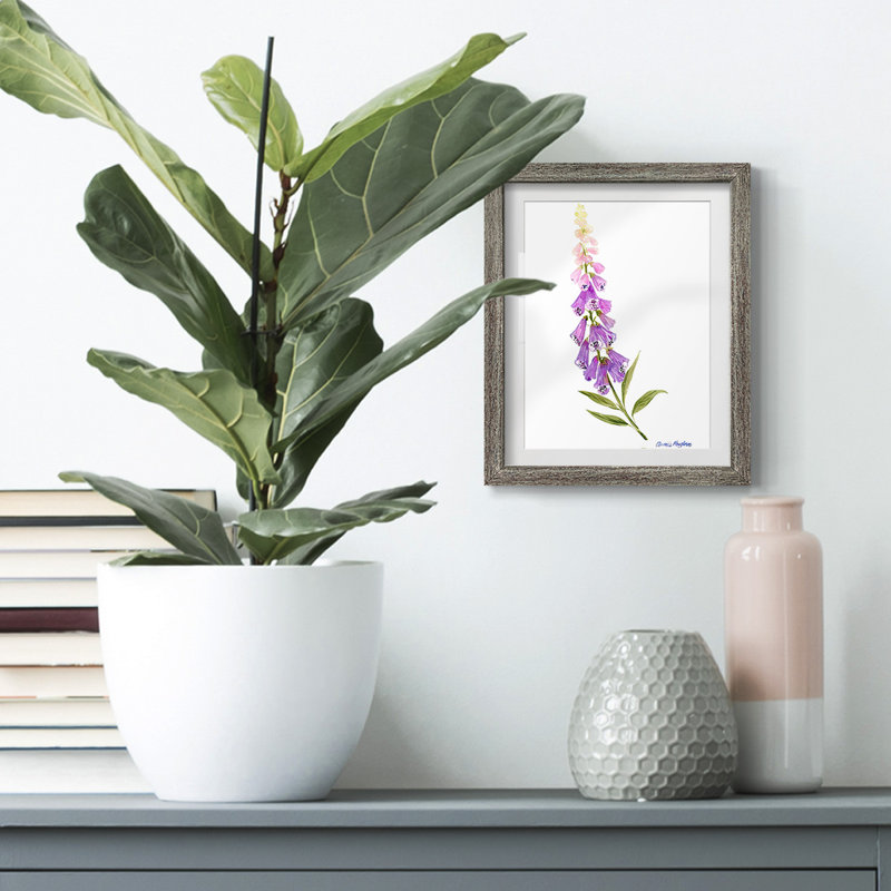 Annie's Foxglove II - reproduction encadrée, Vieilli, H 28,5 po x l 20,5 po