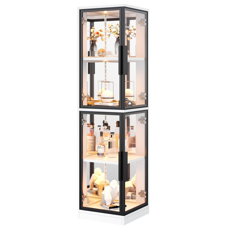 Glass Display Cabinet with LED Lights