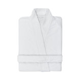 Cool 100% Cotton Terry Cloth Above Knee Bathrobe with Pockets