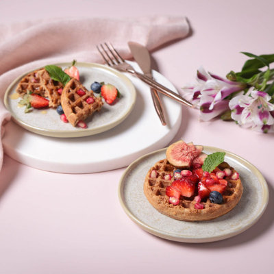 Assiette à pain en grès céramique de 6,1 po - Va au micro-ondes, au four et au lave-vaisselle, par Porto Brasil