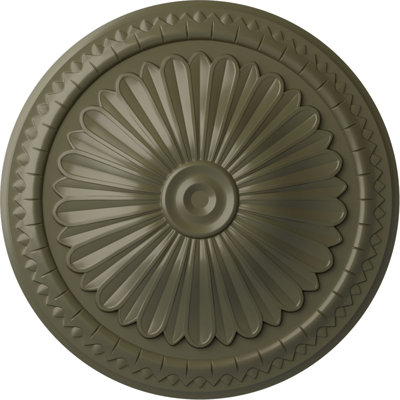 Médaillon de plafond Endurathane Alexa, DE 15 po x P 1 3/4 po (convient aux auvents jusqu'à 3 po), fini tortue peint à la main