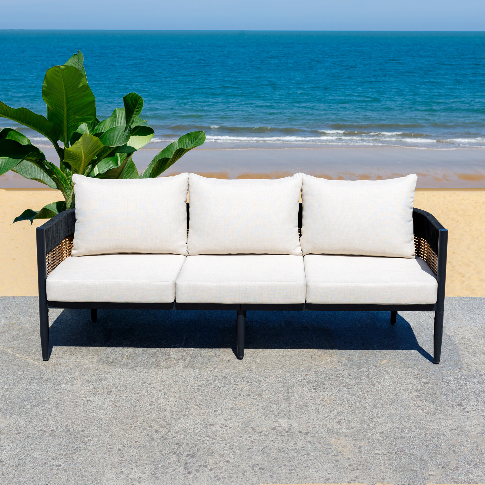 Corrente 3 Seater Sofa, Taupe