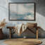 Misty Blue Reflections, reproduction sur toile dans un cadre-1971567798-1971567796
