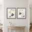«Abstracted Orchid I», ensemble de 2 peintures sur papier encadrées