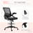 Ergonomic High-Heigh Office Drafting Chair with Adjustable Footrest and Flip-Up Armrests for Professional Studios and Workspaces