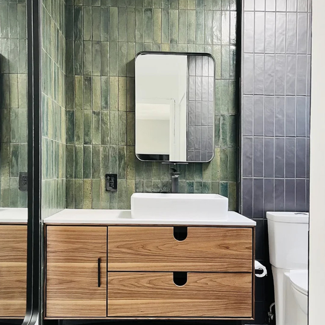 Lucca 2.5" x 9.5" Porcelain Subway Tile, Oliva Emerald Green