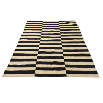 Tapis noir et blanc Noor