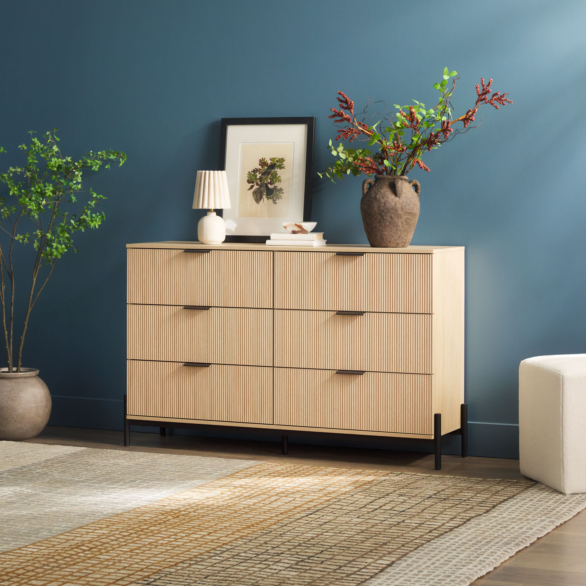 Latitude Run® Pashyn Reeded 6-Drawer Double Dresser & Reviews | Wayfair