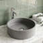 Lavabo de salle de bain vasque circulaire gris en béton