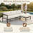 U-Style Outdoor L-Shaped Patio Sofa with Iron Frame, Weather-Resistant Thick Cushions for Balcony & Garden