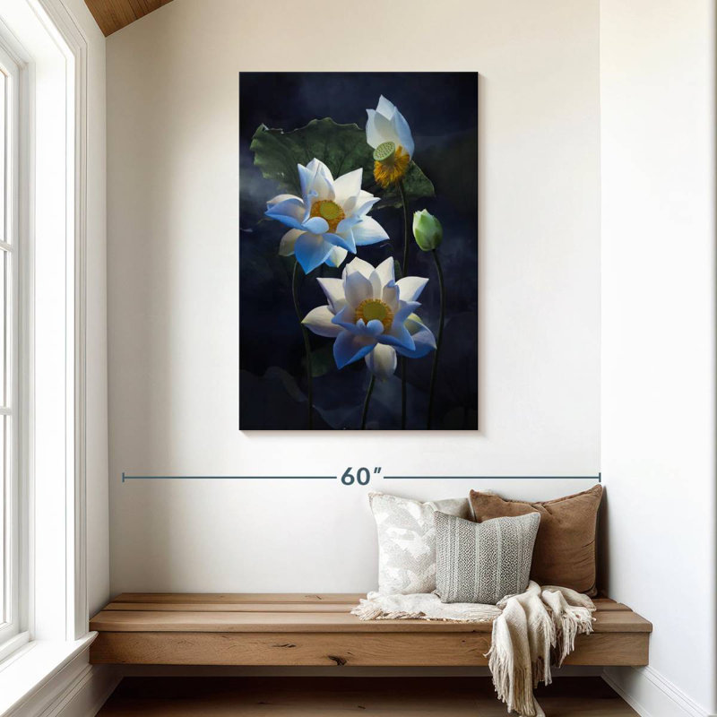 Harnek Mysterious Lotuses, 45" H x 30" W