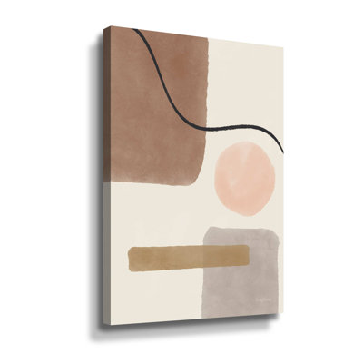 " Geo Abstract I Neutral Pink " Painting Print