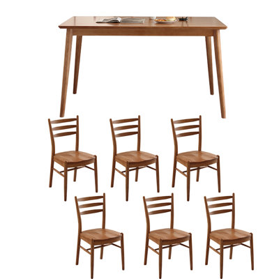 Simple solid wood ash wood solid dining table sets