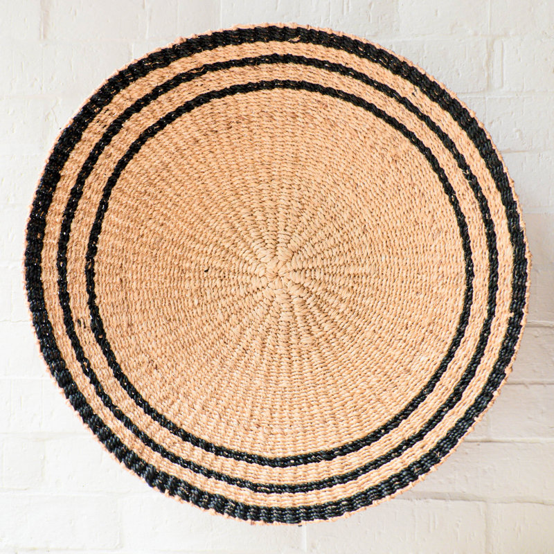 Large Black Round Wall Baskets 18"