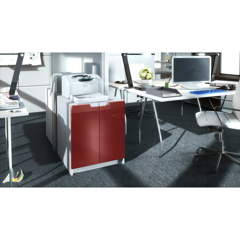 Logan 2 -Door 1 -Shelf, White/Brown