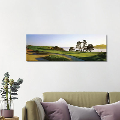 Pebble Beach Golf Course 4, Pebble Beach, Monterey County, California, USA by Panoramic Images - Wrapped Canvas Panoramic Gallery-Wrapped Canvas Giclée