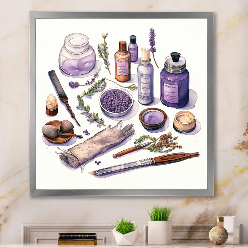 Maquillage naturel lavande Bliss Eco, H 16 po x l 16 po x P 1 po, Cadre photo argenté