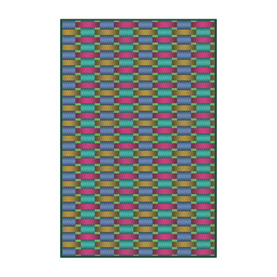 Tapis de zone vert foncé à motifs