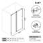 Porte de douche coulissante simple sans cadre l 50 à 55 po x H 76 po avec verre trempé transparent de 3/8 po (10 mm), film incassable et localisateur de trou d'installation - Rail supérieur rond-122614526