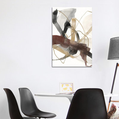 Burgundy Interjection I by Jennifer Goldberger - Wrapped Canvas Painting