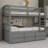 Modern Bunk Bed with Ladder, Safety Rail,  Trundle Bed and 3 Drawers for Bedroom or Guest Room-128929982