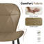 Chaise de salle à manger moderne en cuir avec cadre en bois et métal (ensemble de 4)-1065464565-1065464571