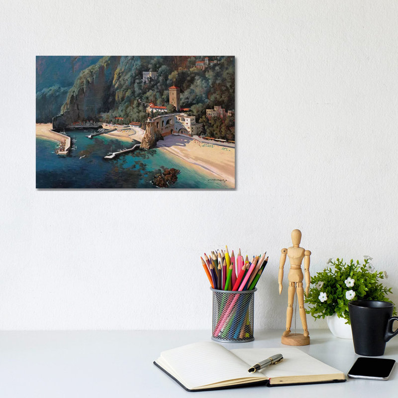 South Of Positano by Maher Morcos - Wrapped Canvas Print, 20.32 cm H x 30.48 cm W
