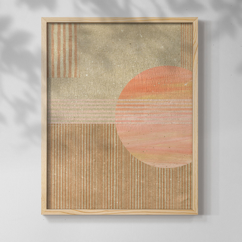 Adobe Sunrise II, reproduction encadrée - bois massif, H 15 po x l 12 po