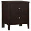 Garrett Cappuccino 2-Drawer Rectangular Nightstand-409626773