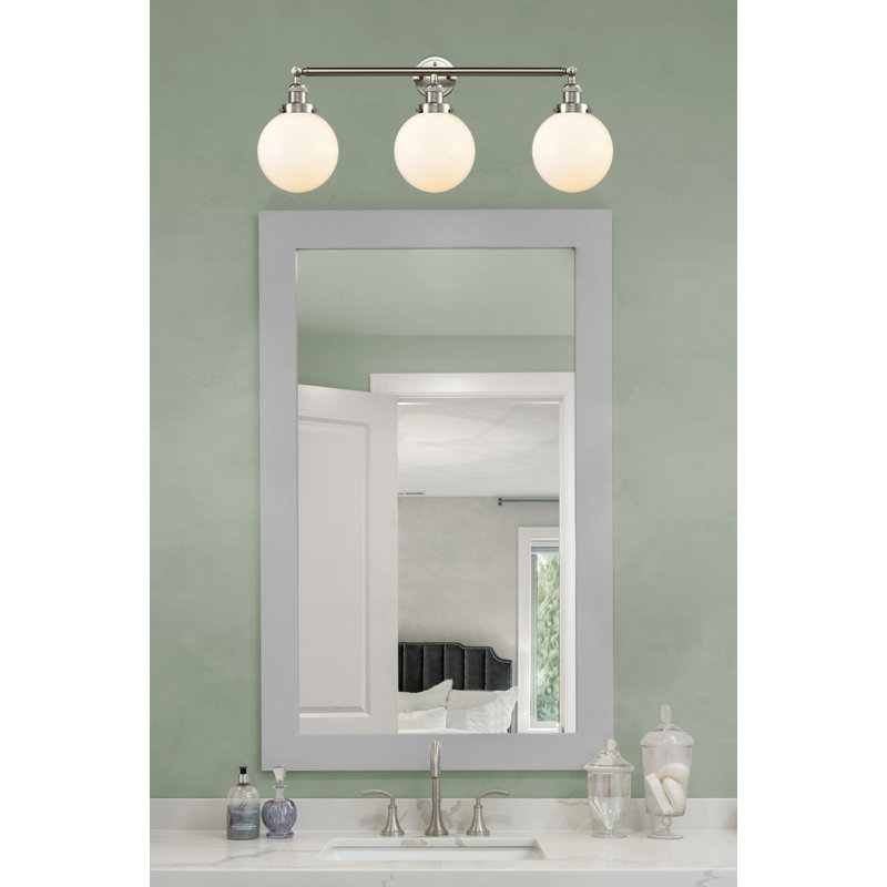 Lorri 3 - Light Vanity Light, Matte White, LED, Brushed Satin Nickel