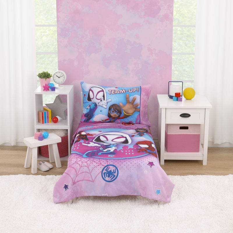 Ensemble de lit pour tout-petits 4 pièces NoJo Marvel Ghost Spider, Go Ghosty