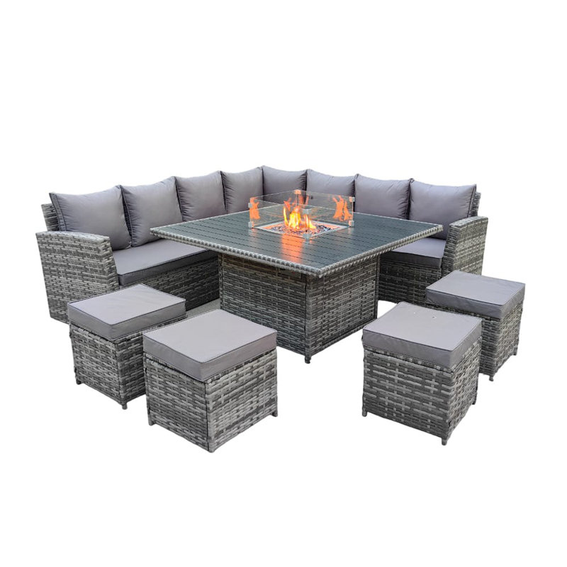 Gallager 11 - Person Garden Lounge Set with Rain Cover