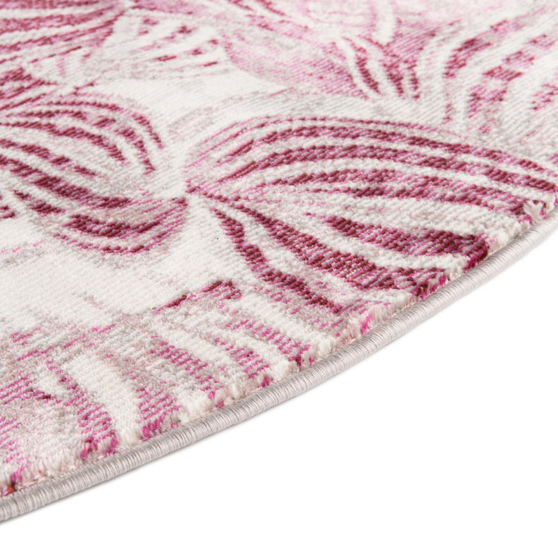 Herricks Floral Indoor Rug, Round 7'
