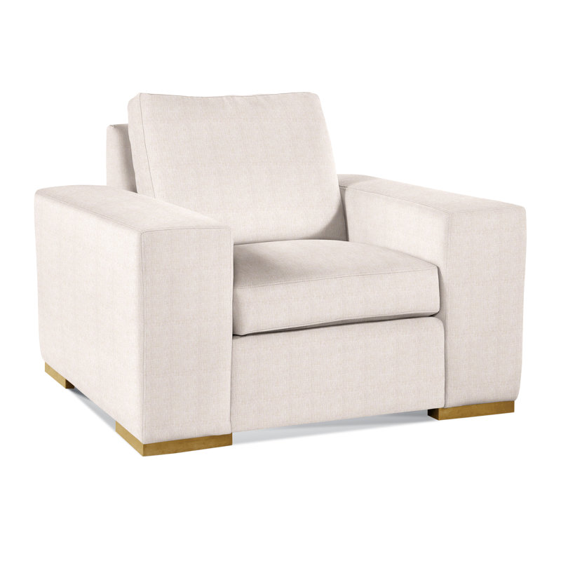 Memphis Armchair, White Sugar Performance; 0863-91, Honey