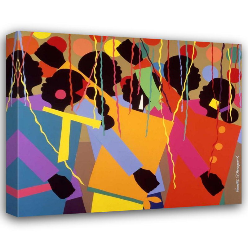 Varnette Honeywood Multicolor Canvas Art Print with Black Frame