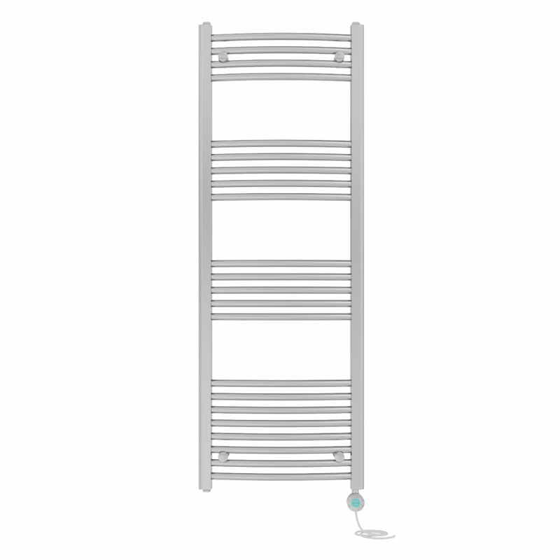 Curved Towel Rail Heated Towel Rails, 140cm H x 50cm W x 5.2cm D, Chrome