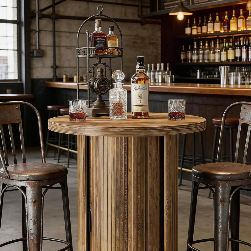 Table de pub à haut plateau, table de bar ronde, unité de bar
