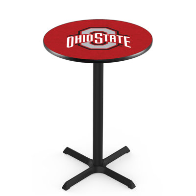 NCAA Round Metal Base Dining Table