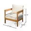 Fauteuil club d'extérieur Porto et table d'appoint en travertin en béton