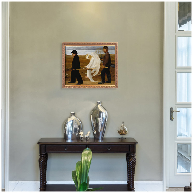 «The Wounded Angel» par Hugo Simberg, reproductions d'art classique, cadre doré, H 18 po x l 22 po
