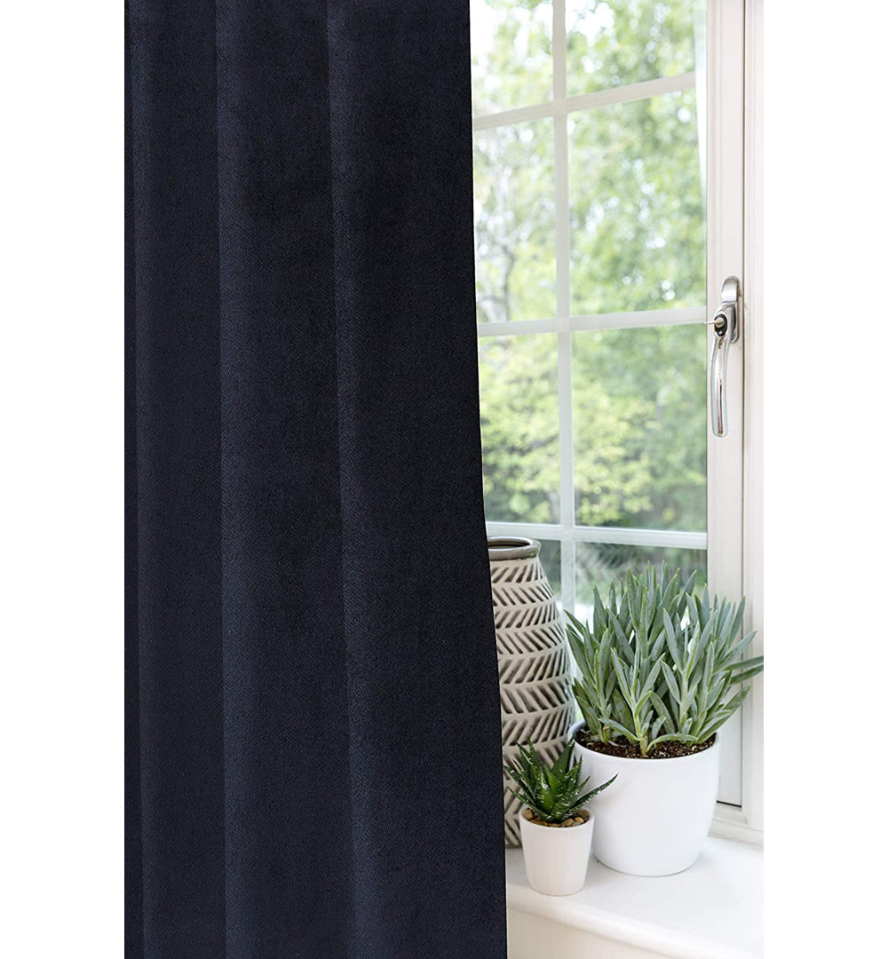Symple Stuff Matt Velvet Curtains 2 Panels | Spice Orange Red Luxury Soft Made To Order Curtains & Drapes | Cotton Pencil Pleat Blackout Lined Width 1