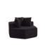 Chaises d'appoint modernes, salon modulaire hexagonal en chenille de 54 pouces pour la maison