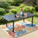 Alyah 8 - Person Metal Patio Dining Set with Extendable Rectangular Table