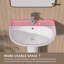 Lavabo de salle de bain à piédestal l 22 po x P 17 po avec lavabo vasque de salle de bain en U vitrifié blanc avec trou pour robinet