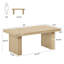 Bureau de direction 63 po, grand bureau d'ordinateur avec piédestal robuste-872843624