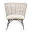 Fauteuil demi-tonneau en lin 30 po